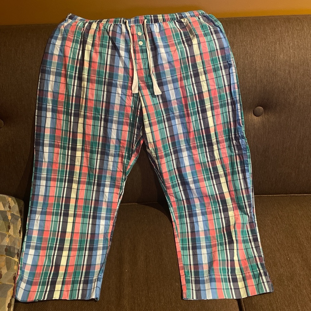 Love Multicolor Plaid Cotton Lounge Shorts in Teal, Coral, Navy